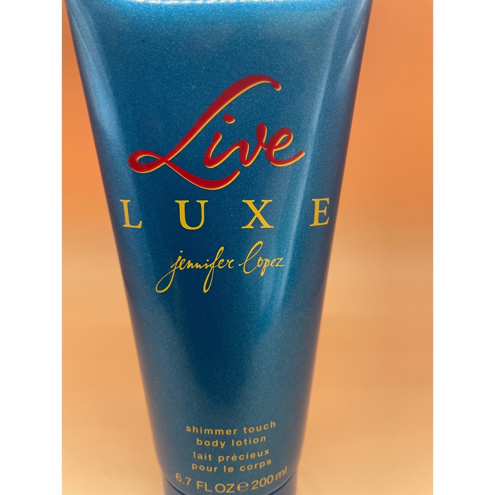 Jennifer Lopez Live Luxe Shimmer Touch Body Lotion 6.7oz 200ml Teal Blue Tube - Picture 2 of 5